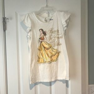 Girls rose tutu skirt ad beauty & beast shirt